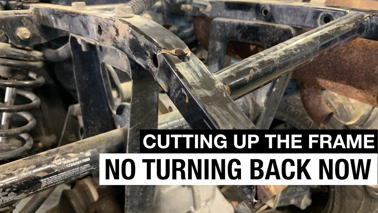 Cutting up the frame - Rebuilding a wrecked Polaris Sportsman X2 570 | Part 4