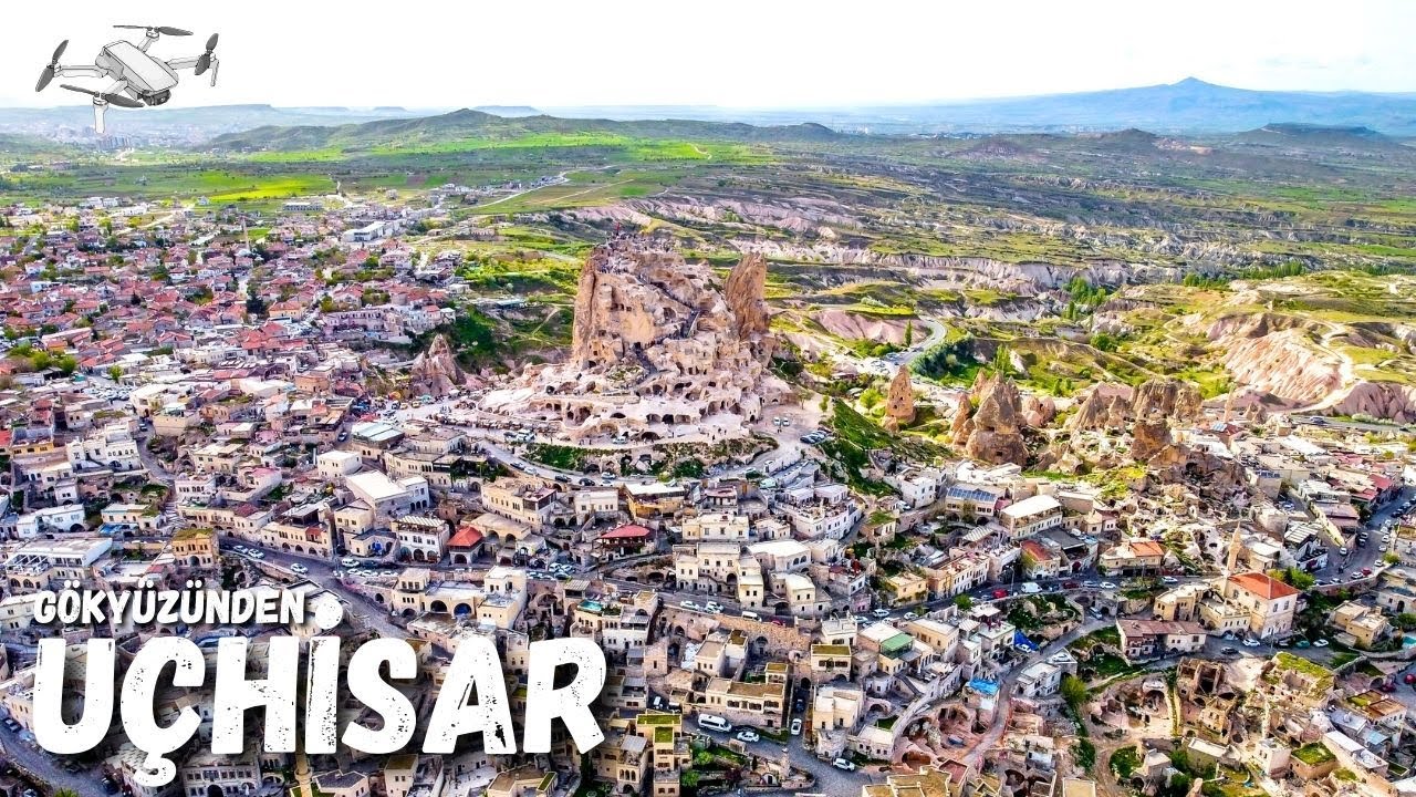 Uçhisar Kalesi Dron Çekimi - Uçhisar Kalesi Kapadokya - Gökyüzünden Kapadokya - Cappadocia Turkey