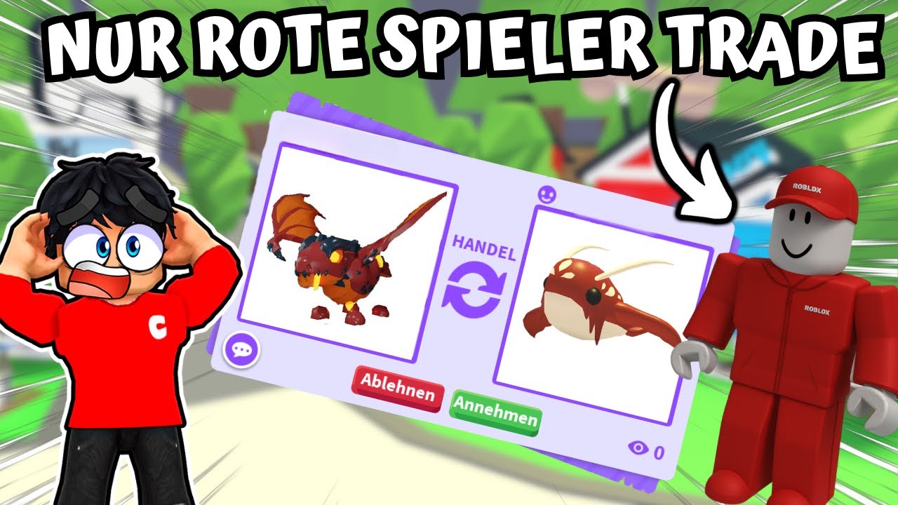 ICH TRADE NUR MIT SPIELERN DIE ROT🔴 GEKLEIDET SIND in ADOPT ME!