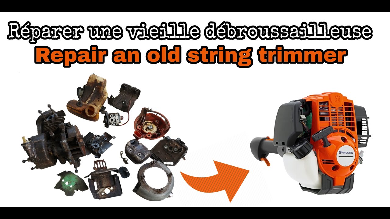 Comment r&eacute;storer une vieille d&eacute;broussailleuse!! How to restore old string trimmer (weed eater)