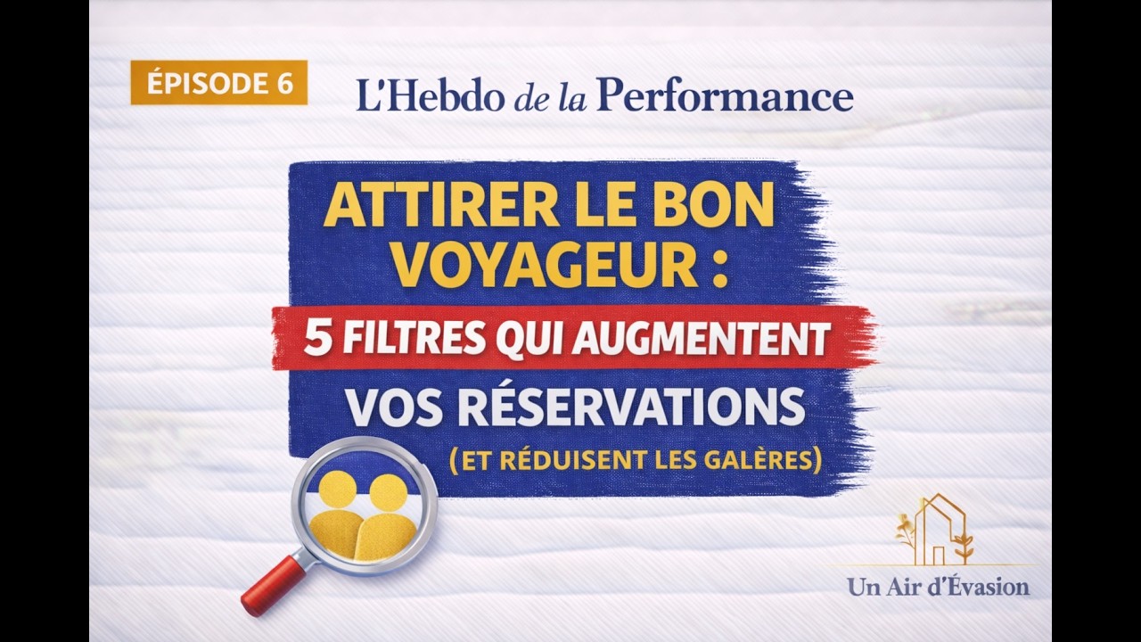 Episode 6 - Attirer le bon voyageur: 5 filtres qui réduisent les galères - L'Hebdo de la Performance