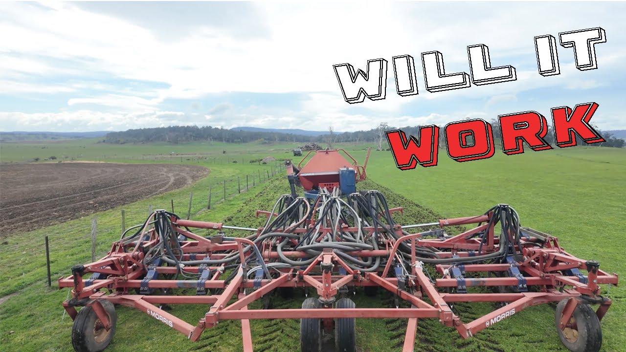 Direct Drilling into Lush Green Grass with the 30ft Seeder