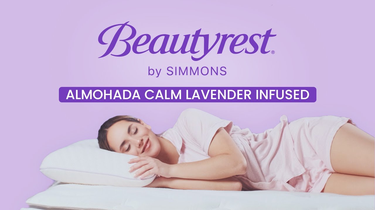 Almohada Calm Lavender de Simmons – Relajación natural y confort antibacterial