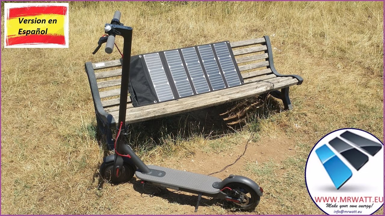 Panel solar para recargar patinetes y scooters eléctricos Xiaomi M365 y Segway Ninebot ES1 ES2 ES4