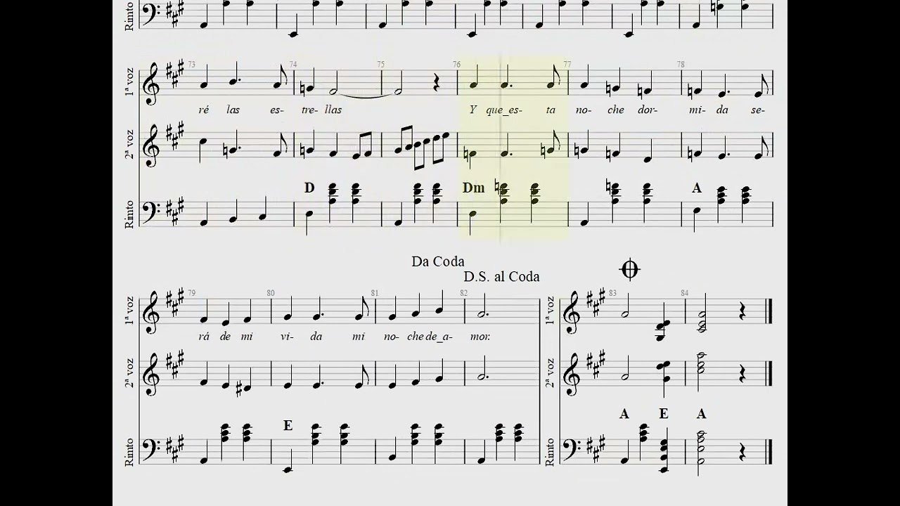 En esta noche clara (partitura sonora)