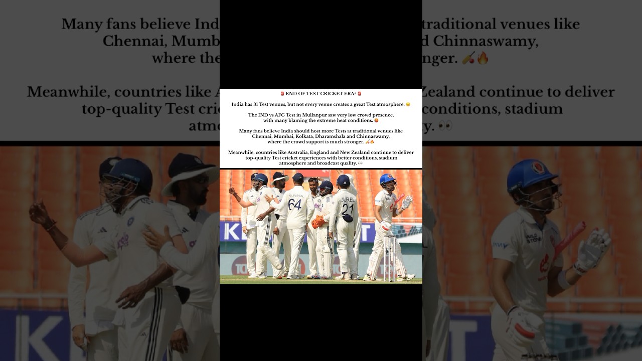 Test Cricket Is Dying In India? 😭💔 #testcricket #indvsafg
