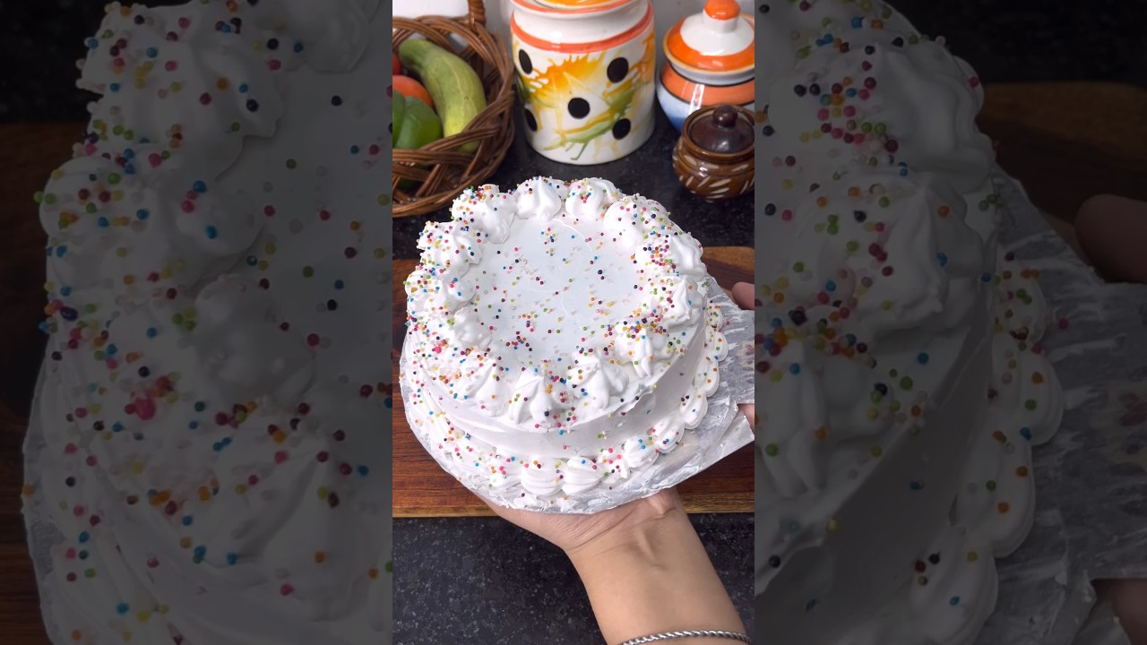 Eggless vanilla cake #viral #shorts