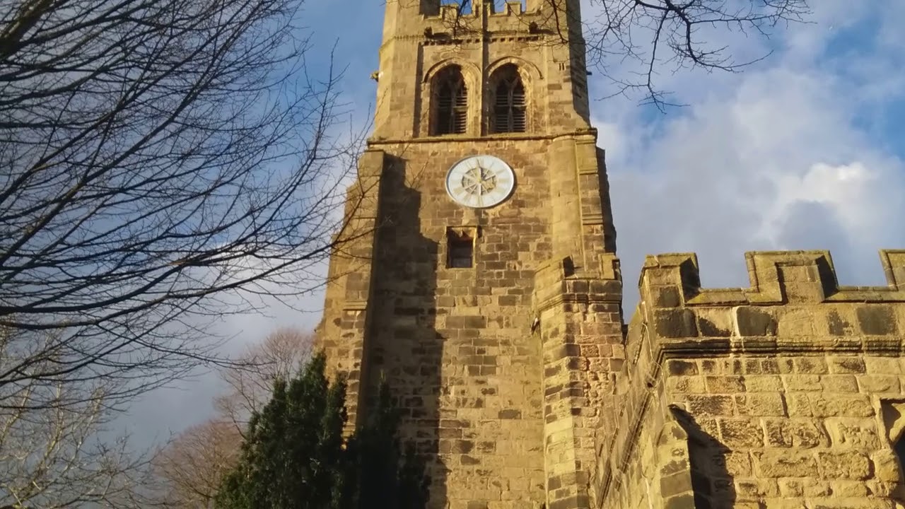 Tidswell church chimes 4 o'clock Derbyshire