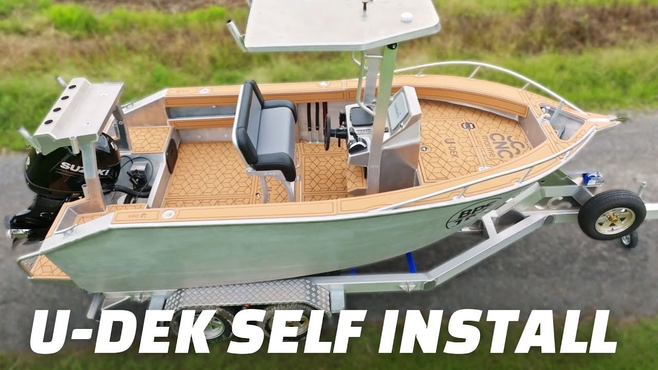 U-Dek Install on CNC Marine Demo Boat