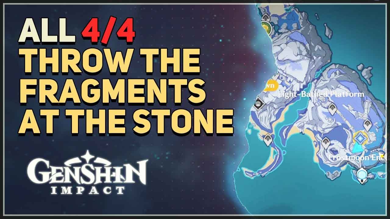 All Throw the fragments at the stone Genshin Impact 4/4