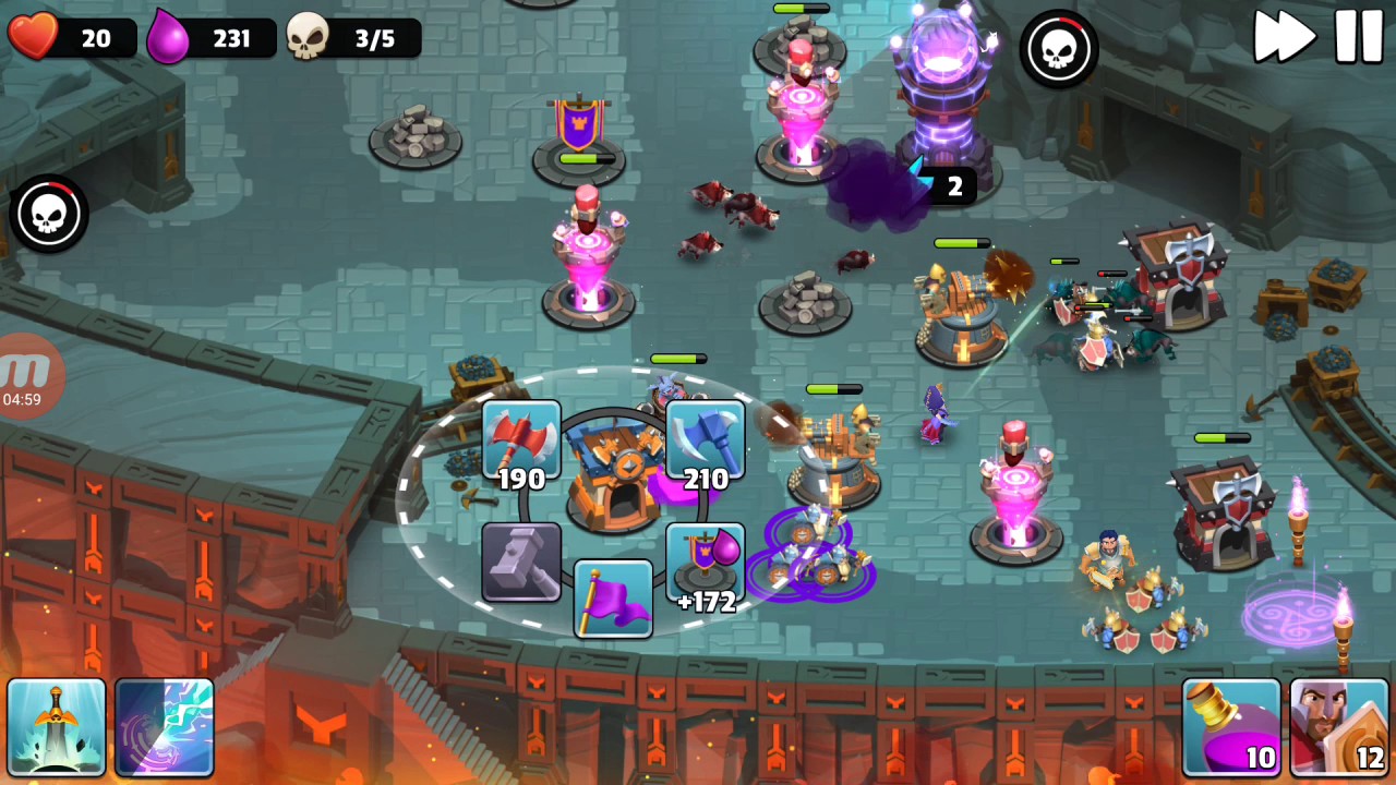 Castle Creeps TD - Chapter 7 Level 26-Market Brawl 3 Stars