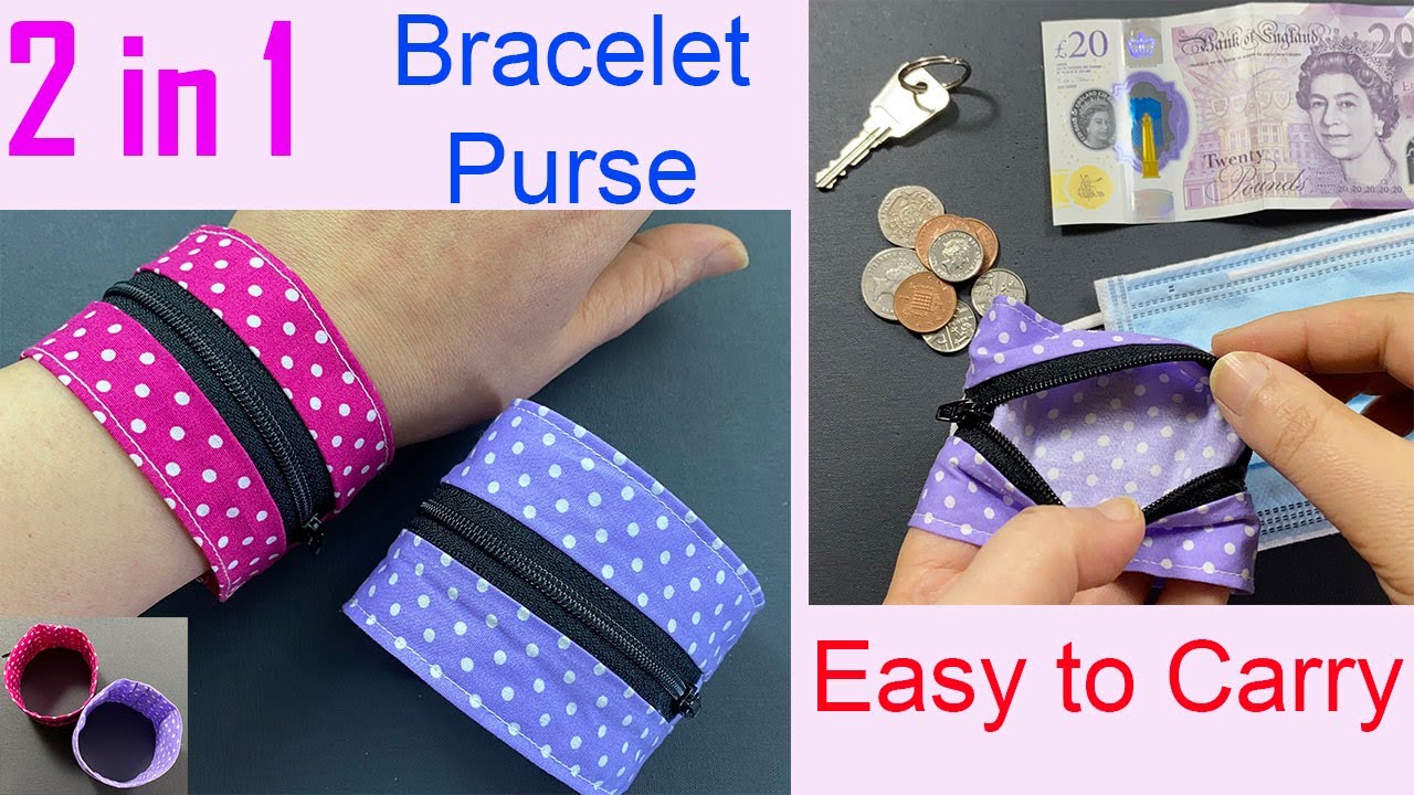 Original Design ✔ | 2 in 1 Bracelet Purse | Easy to Carry coins keys facemasks when you out & about