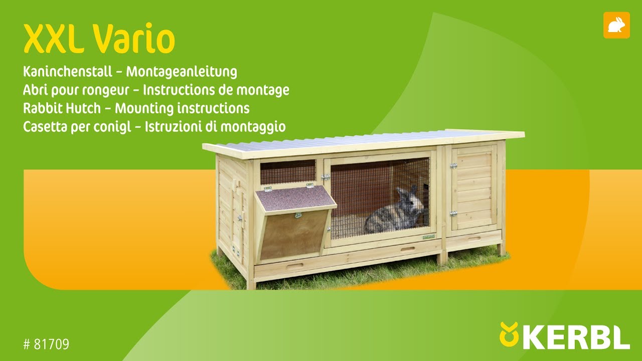 Kaninchenstall XXL Vario (#81709) - Montageanleitung