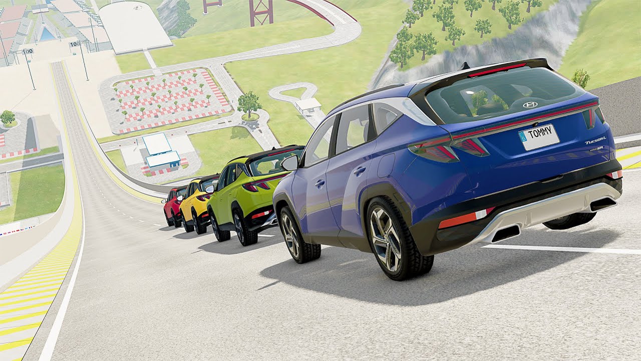 Realistis mobil melompat berkecepatan tinggi #3 - BeamNG Drive