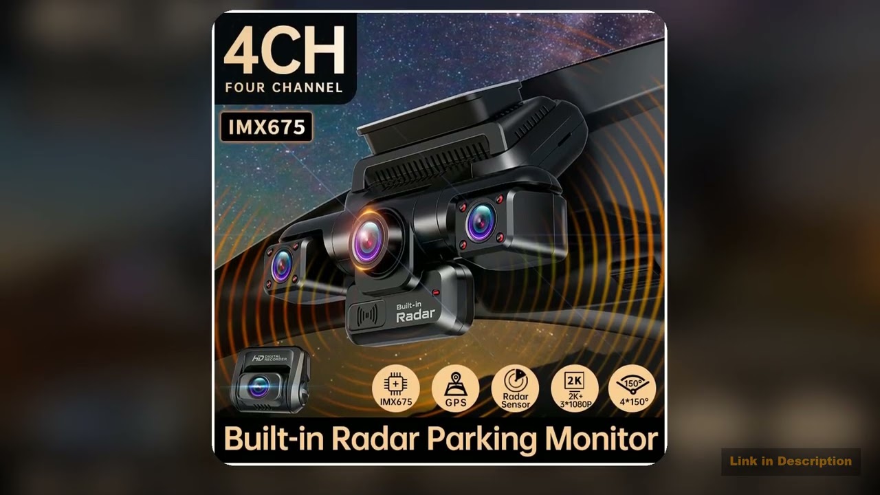 TiESFONG i7max 360 4CH GPS Dash Cam IMX675 for 5K2K Front Camera 24H Parking Mode Car DVR