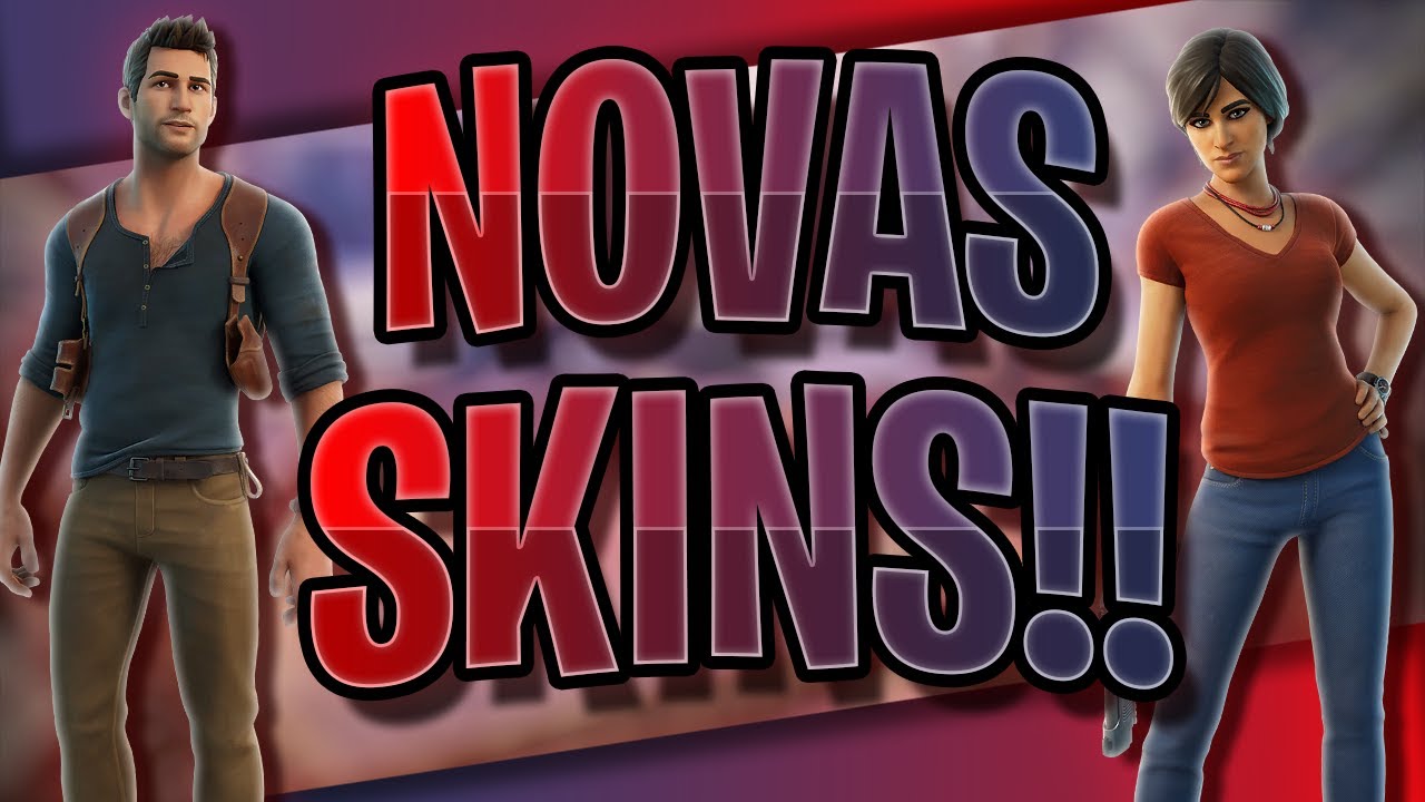 MOSTRANDO AS *NOVAS SKINS* NATHAN DRAKE & CHLOE FRAZER COMBOS | FORTNITE