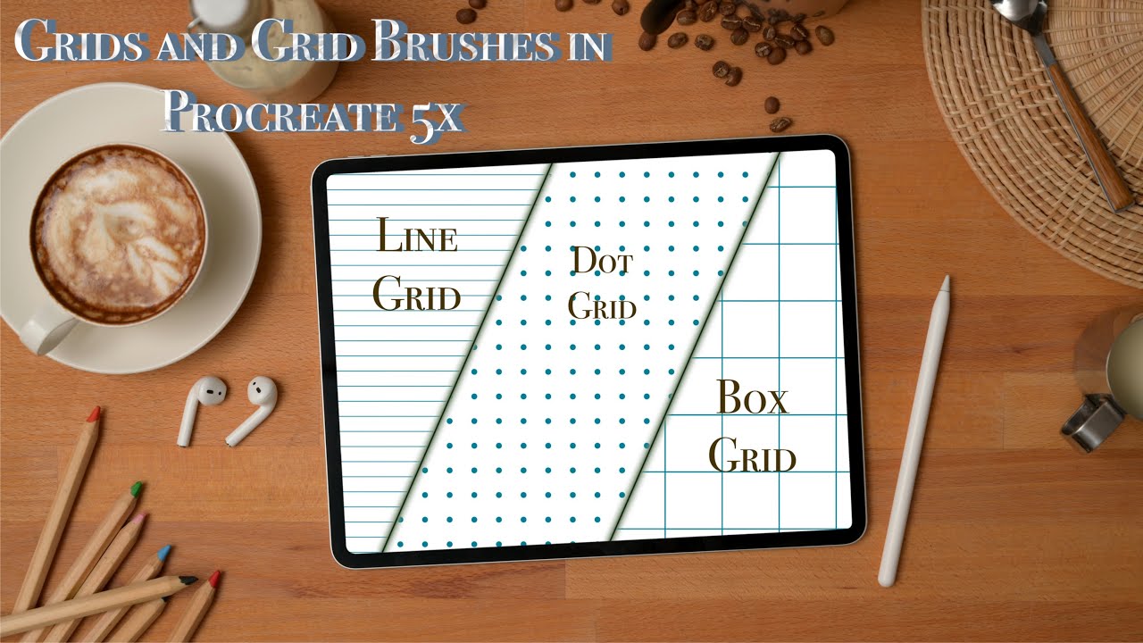How to make pattern Grids in Procreate | Box Dot and Line Grid