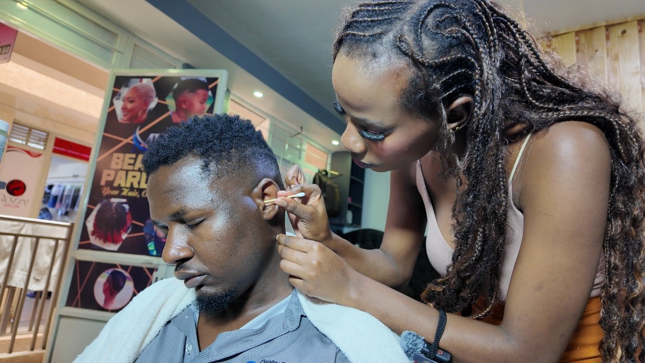ASMR: Complete Barbershop Pampering | Back, Shoulder, Face Massage & Ear Cleaning
