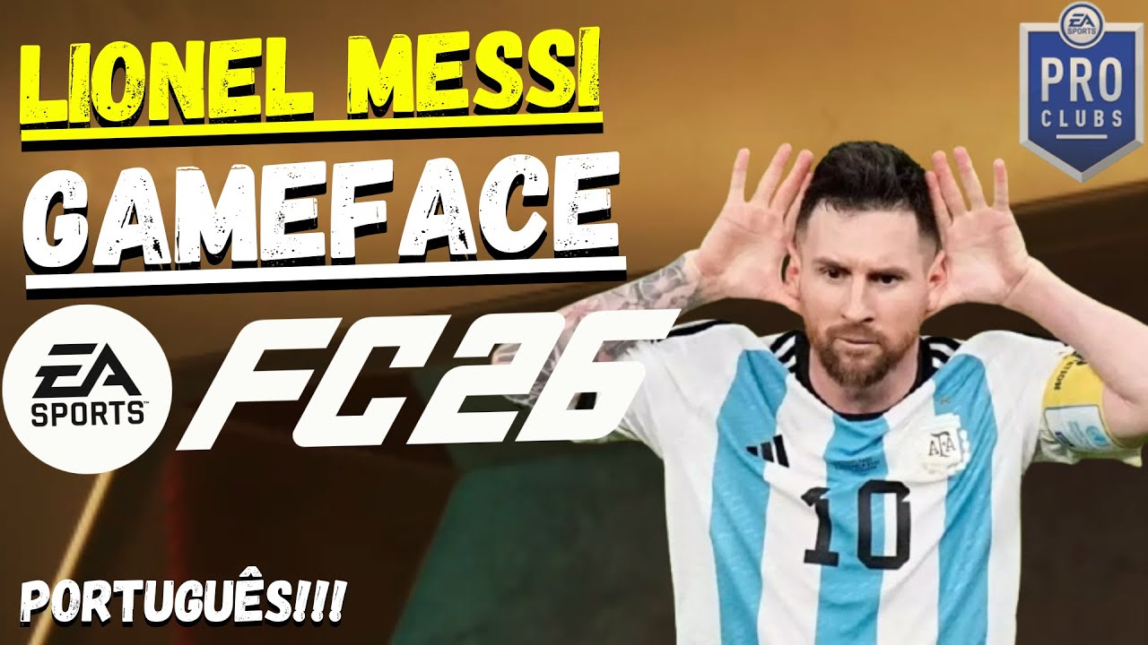 O Messi no EA FC 26?! Veja como criar essa Game Face no Pro Clubs 😳🐐 #55