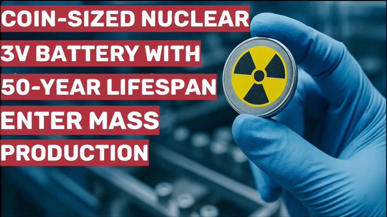 ULTRA-COMPACT NUCLEAR 3V BATTERY WITH 50-YEAR LIFESPAN BEGINS MASS PRODUCTION