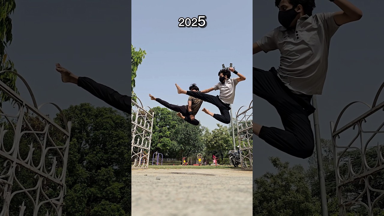 2005 VS 2025 🤟🔥 #kick #stunt #calisthenics #motivation #friendship #childhood #power #shorts