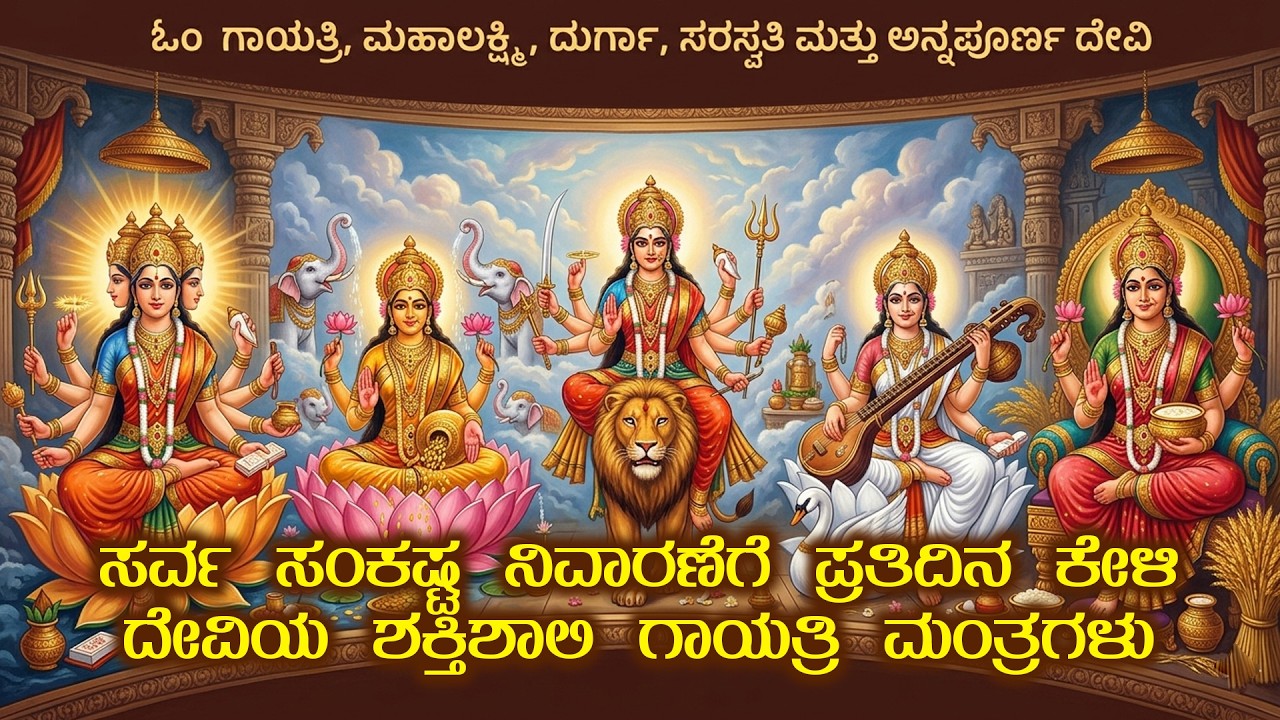 ದೇವಿಯ ಶಕ್ತಿಶಾಲಿ ಗಾಯತ್ರಿ ಮಂತ್ರಗಳು ✨| Gayatri Shloka
