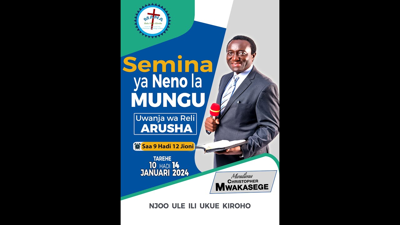 1. MALENGO MKAKATI YA KUFANIKISHA MIPANGO YAKO || MWL, CHRISTOPHER MWAKASEGE: ARUSHA 2024