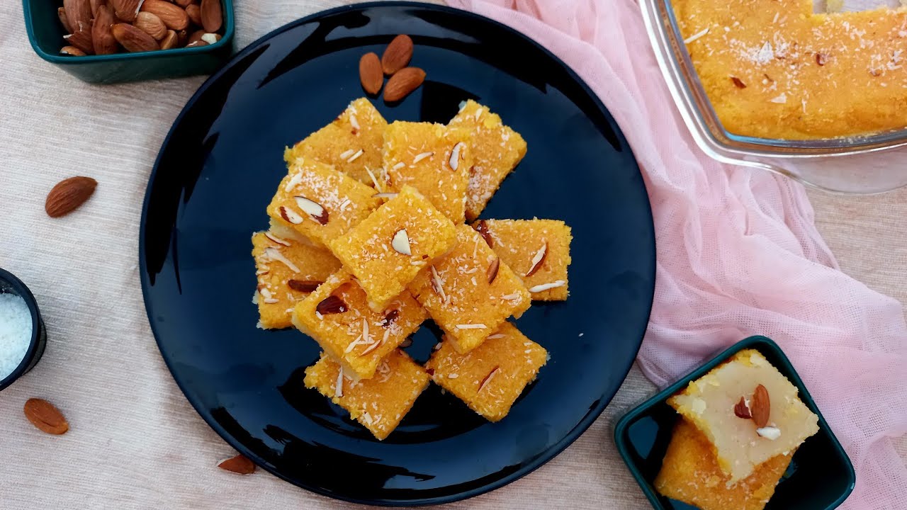 New Twist in coconut burfi | coconut maida burfi | sweet lovers | by Crave More