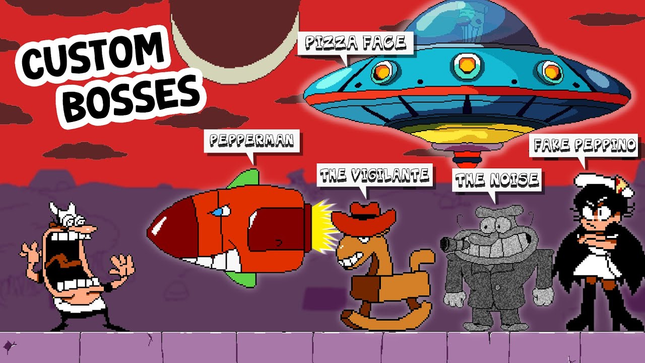 PZ Man: Pizza Tower, but There Are More Custom Bosses!