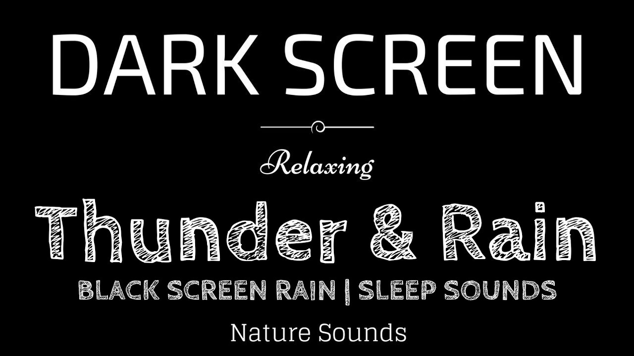 Rain and Thunder on a Mountain Peaceful, Calming Dark Screen | Black Screen Rain | Sleep Sounds