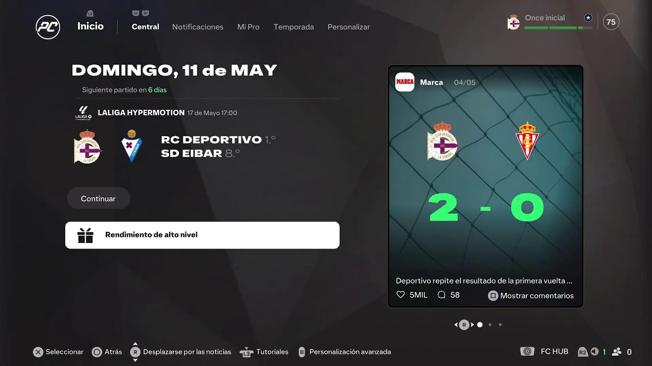 Jugado unos partidos