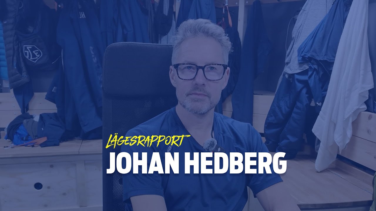 Johan Hedberg efter matchen och ceremonin i V&auml;xj&ouml; i l&ouml;rdags