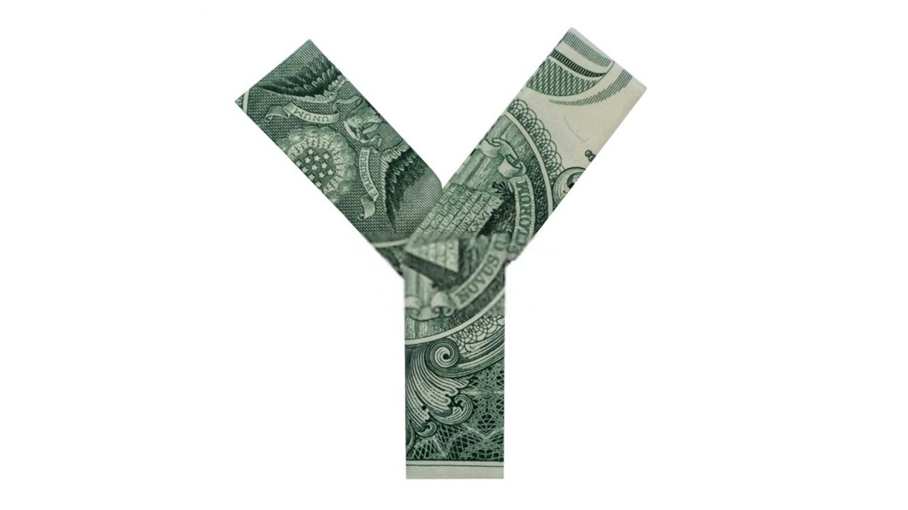 Money Origami Dollar Bill Letter Y