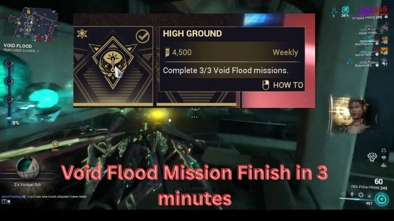 How to finish Void Flood missions in less Than 3 minutes For Nightwave High Ground
