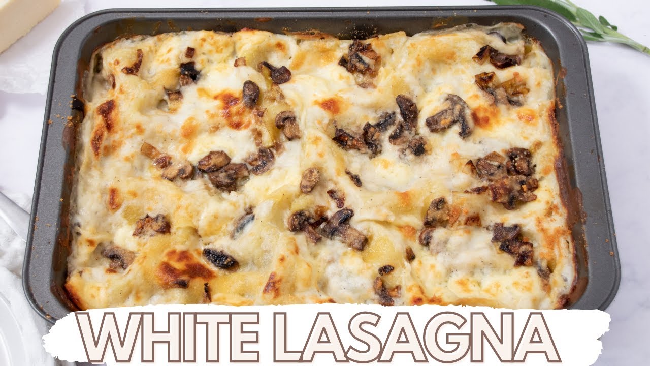 Vegetarian White Lasagna with Mushrooms Recipe (So Cheesy)