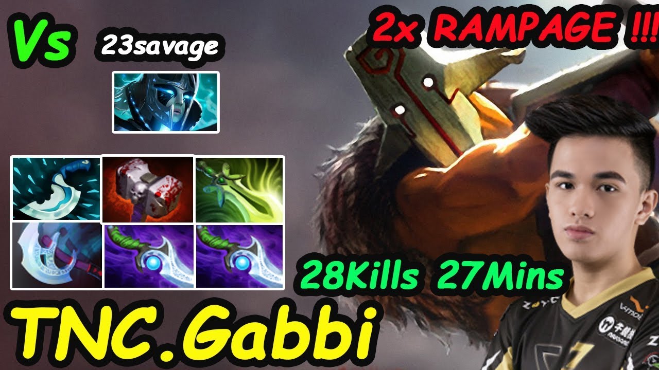 TNC Gabbi - [Juggernaut] CHAOS MODE 2x Rampage Vs 23savage [Phantom Assassin] | Dota2 7.20 Rank