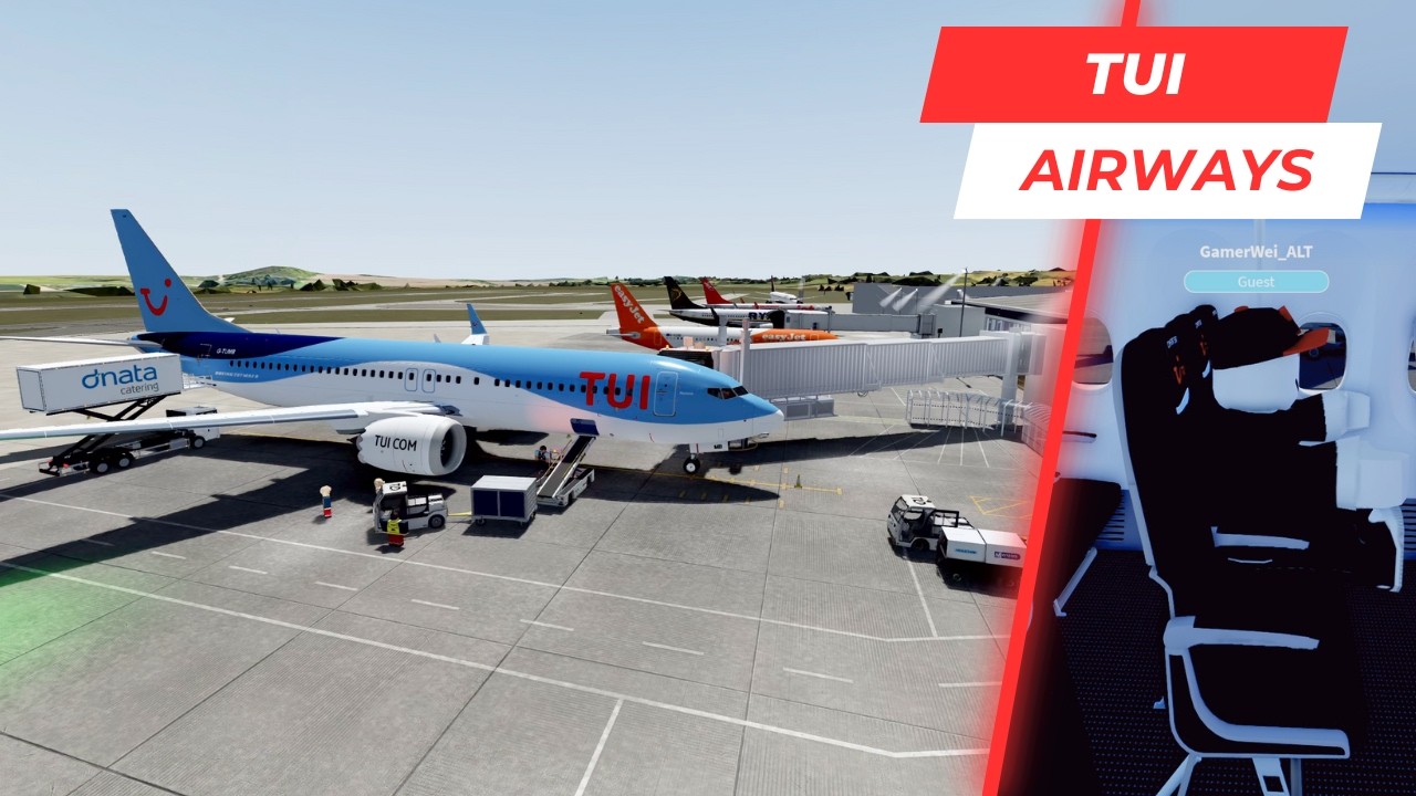 ROBLOX Airline Flight Review | TUI Airways | Boeing 737 MAX 8 | Premium Class