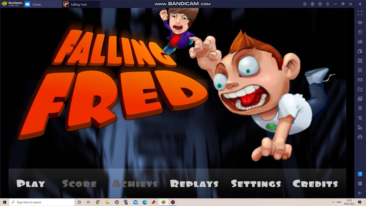 Falling Fred Bluestacks Gameplay
