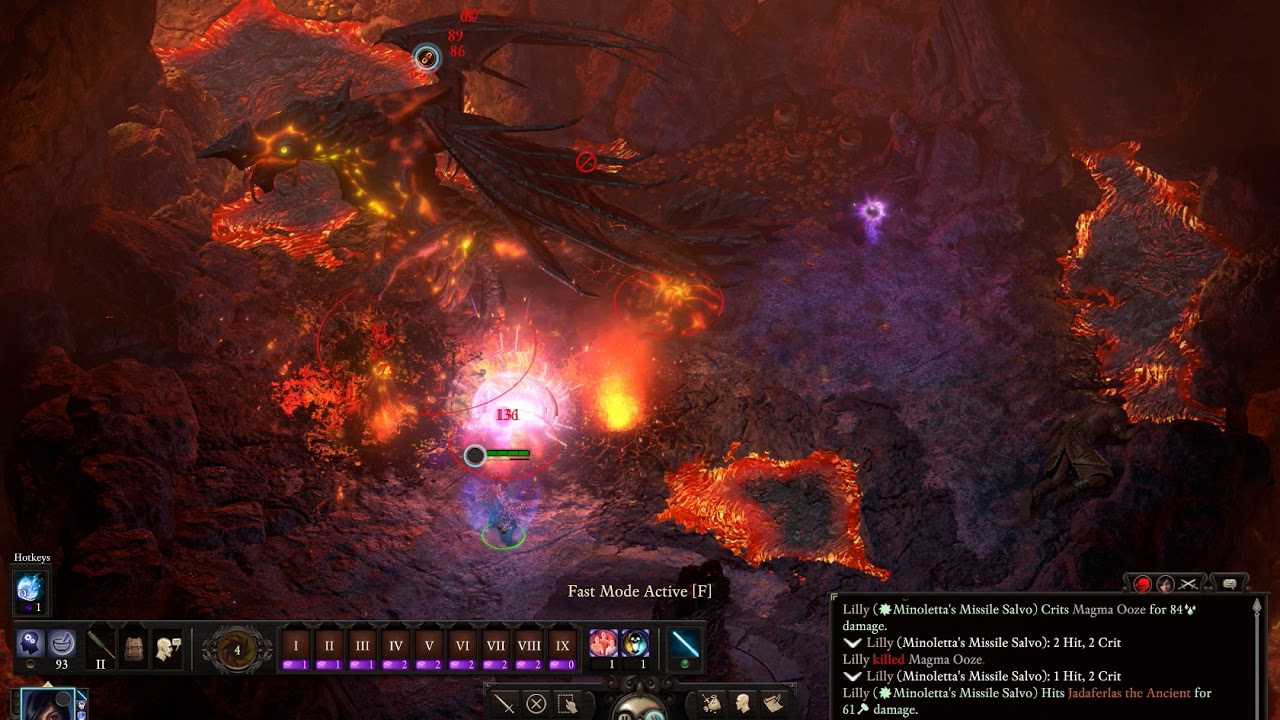 Pillars of Eternity 2 Deadfire PoTD Solo Wizard Evoker vs Magma Dragon