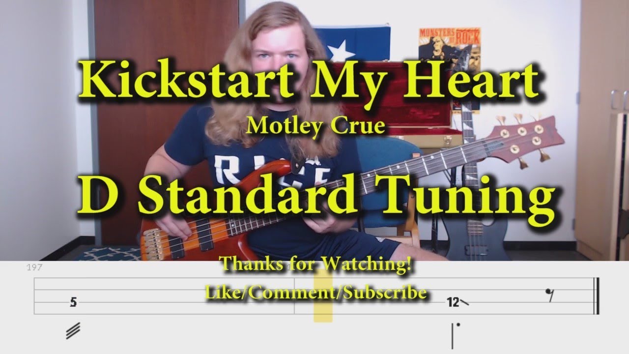 Kickstart My Heart - Motley Crue (Bass Cover with Tabs)