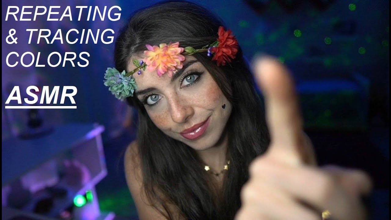 ASMR|✨REPEATING & TRACING COLORS ✨ (Soothing and slow whisper, crispy mouth sounds)