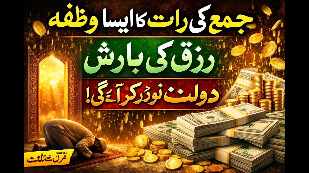 Jummah Ki Raat Ka Khas Wazifa | Rizq Ki Barish | 2 Mint Amal #islamicvideo #wazifa #dua