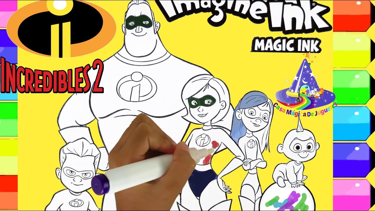 Marcador Mágico de Los Increibles 2 Rotulador Mágico Revela los Súper Heroes Increibles