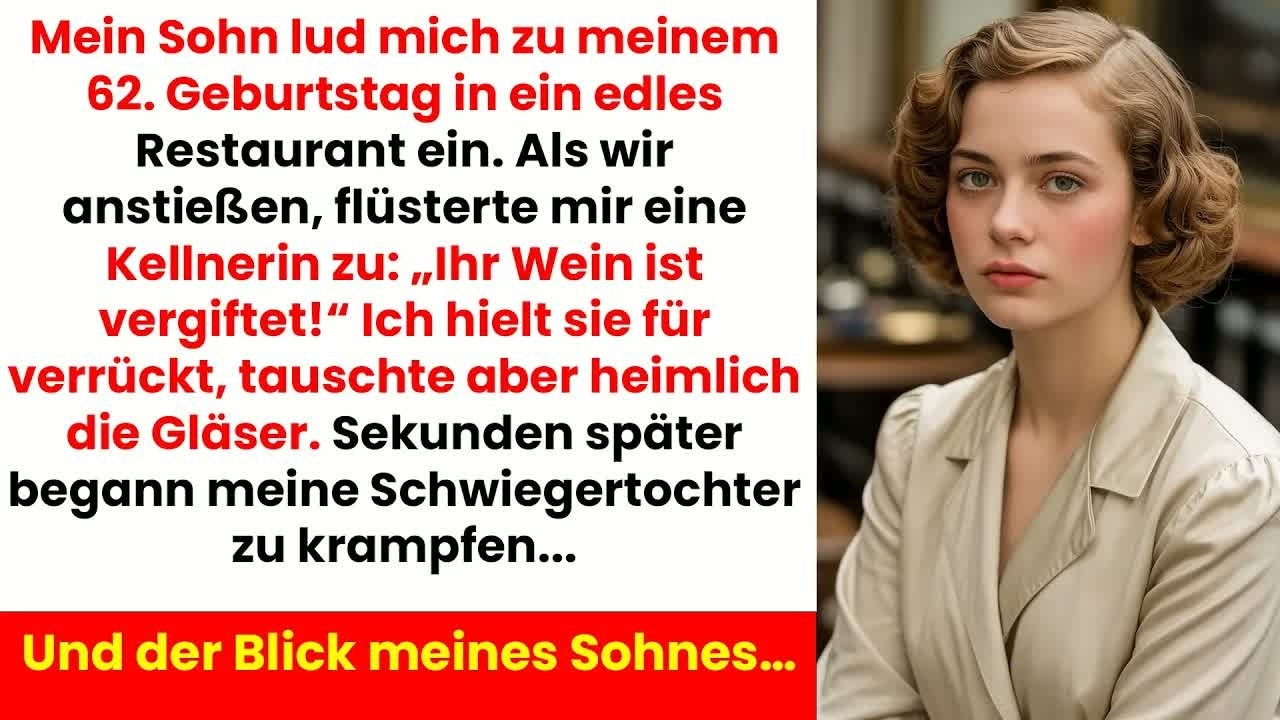 Die Kellnerin flüsterte： „Ihr Wein ist vergiftet! und ich tat das Undenkbare…