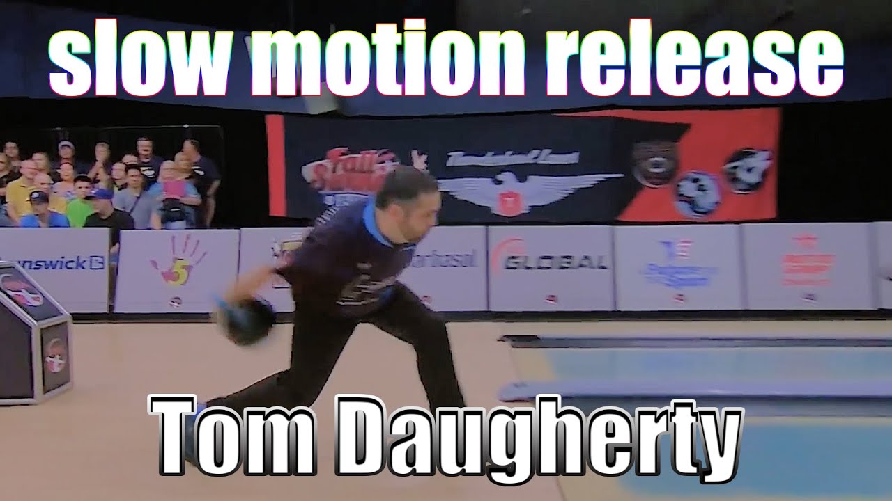 Tom Daugherty slow motion release - PBA Bowling