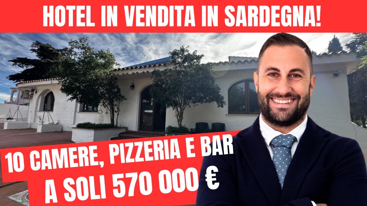 Hotel in vendita in Sardegna! 10 camere, pizzeria e bar! A soli € 570 000!