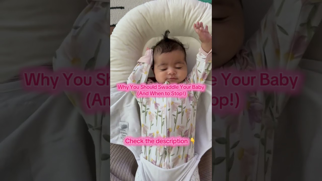 Why swaddling helps newborns sleep better + when to stop. #babystuff #babybonding #babylove #baby