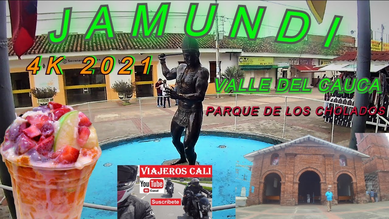 JAMUNDI - VALLE DEL CAUCA - COLOMBIA. Tour en moto. Parque de los Cholados. Centro Jamundí. 4K 2021