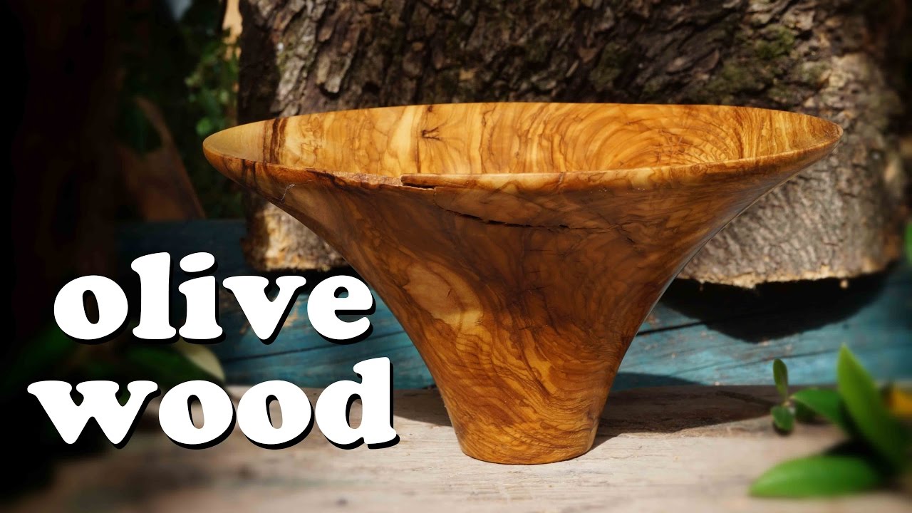Ξυλότορνος - Κωνικό μπολ από ξύλο ελιάς / woodturning a conical bowl from olive wood !!