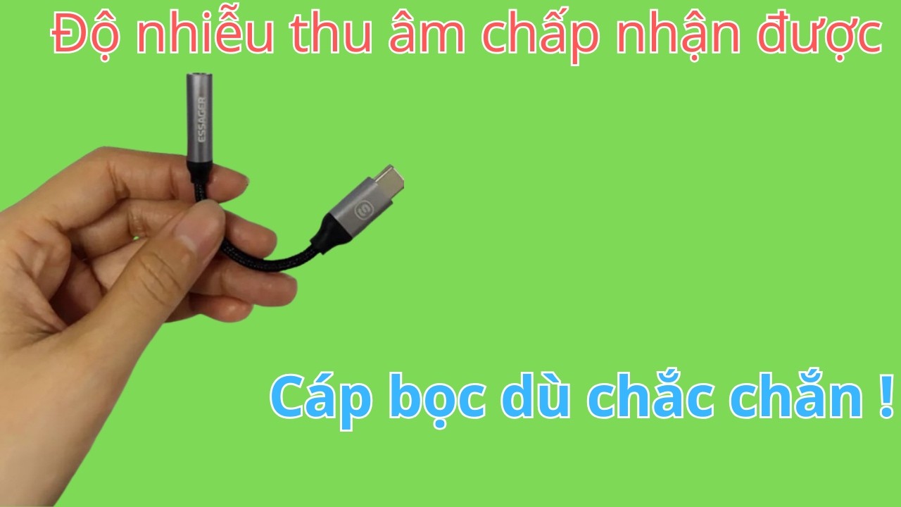 Giá dưới 100k - Chuyển đổi Essager cổng USB C sang 3.5mm - AUX #thichlamua #essager #chuyendoiusbc